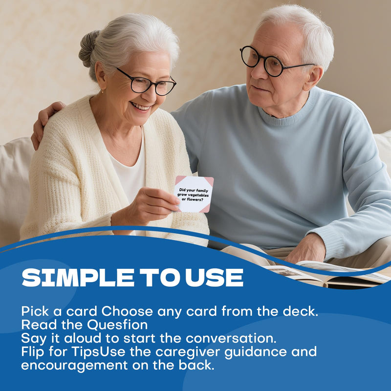 [Australia] - Conversation Cards for Dementia ‚Äì Dementia Activities for Seniors with Alzheimer‚Äôs | Memory & Reminiscence Cards for Families and Caregivers 