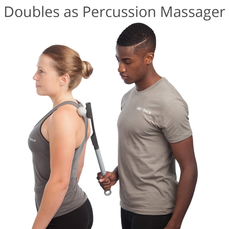[Australia] - Body Back AccuMassage - Dual Pressure Point Massage Tool & Massage Hammer - 2 in 1 Design - Shiatsu Neck Massager Tool, Golf Ball Percussion Massager for Deep Tissue AccuMassage - 1-pack 