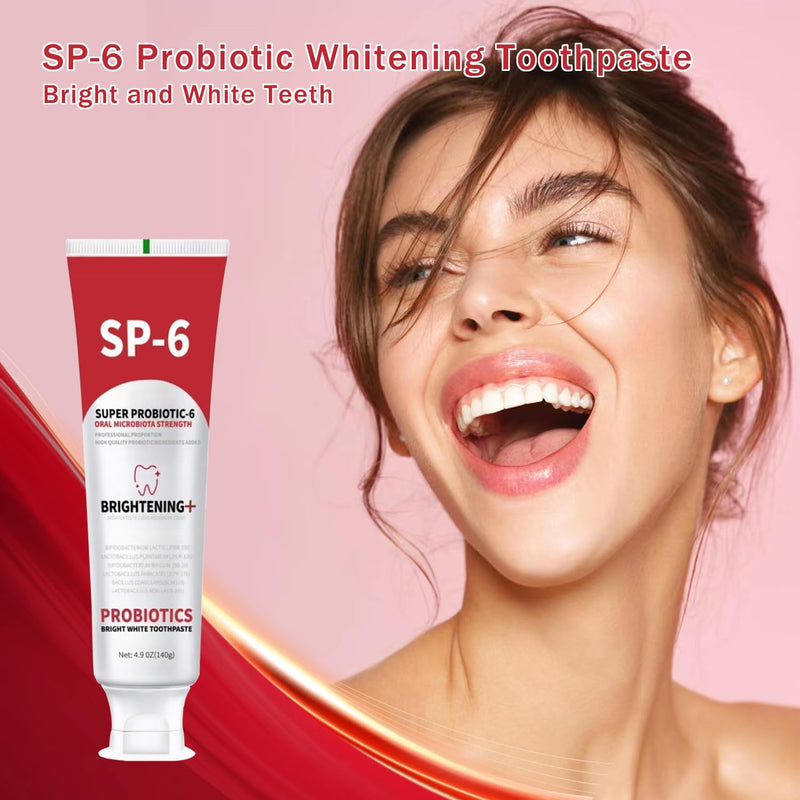 [Australia] - 2Pcs SP-6 Probiotic Whitening Toothpaste, Enhanced Formula with 6 Natural Probiotics for Teeth Whitening, Gum Health, Enamel-Safe, Fresh Breath 