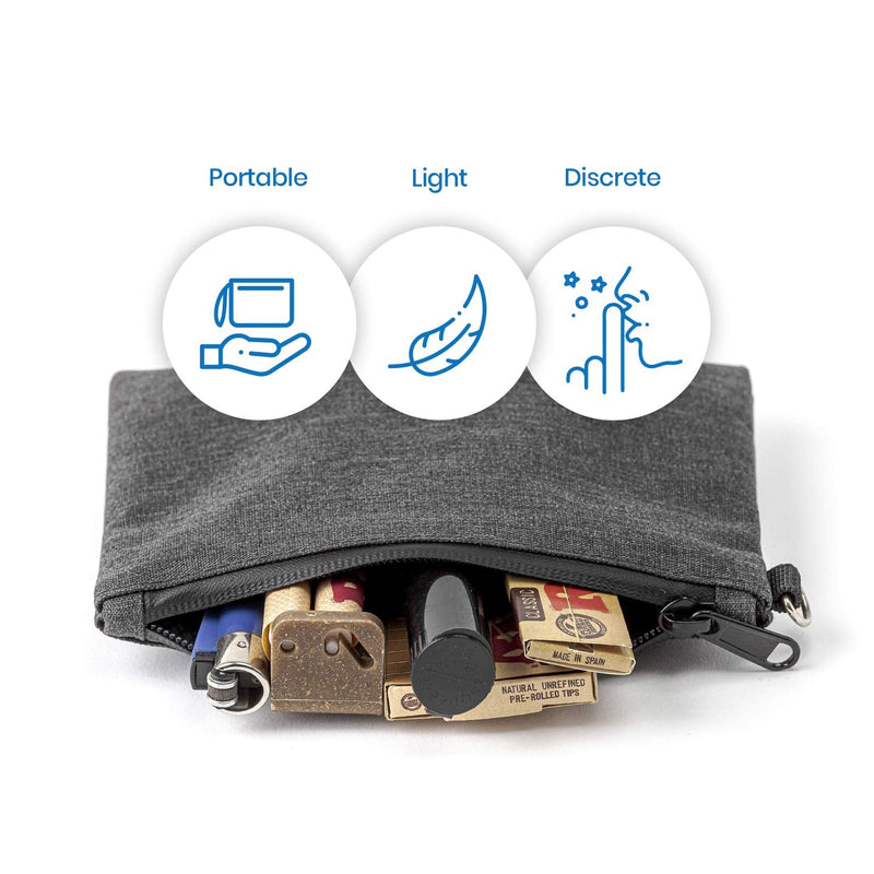 [Australia] - Small Smell Proof Bag, Smell Proof Pouch Container, Stash Scent Proof Bag Storage, No Smell Odor Proof Bags Carbon Lined (gray) Polyester 