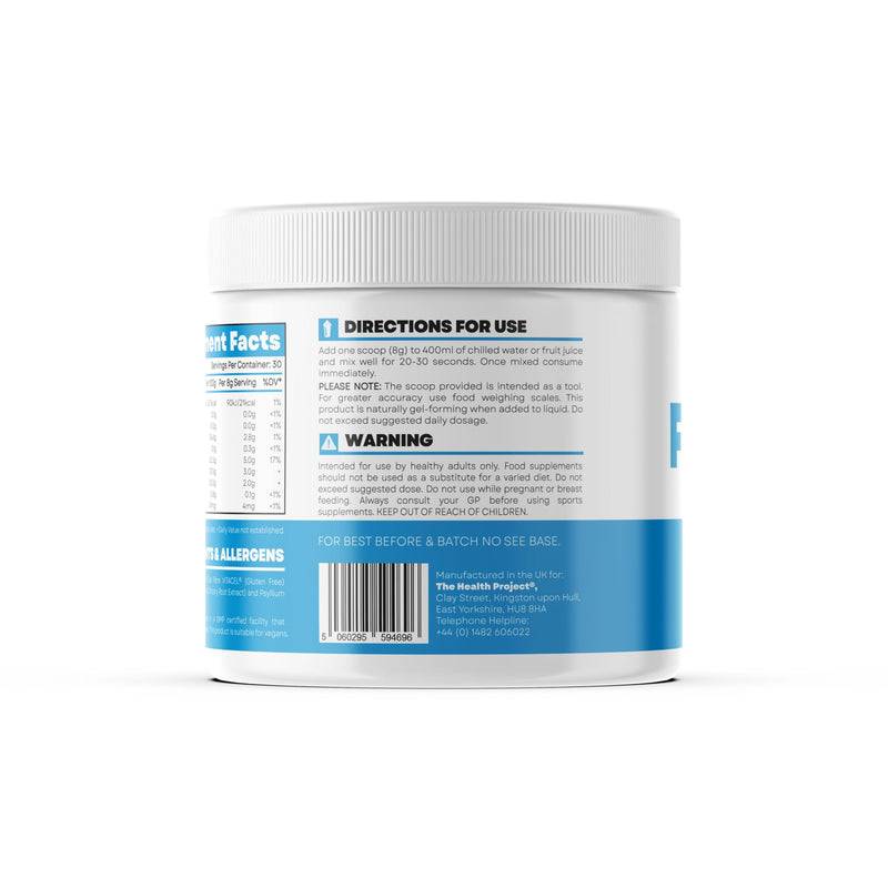 Fibre Blend | 30 Servings 5 Grams Fibre per Serving | Soluble and Insoluble | Gluten Free and Vegan Friendly | Aids Digestive System and Helps Lower Blood Cholesterol 240g