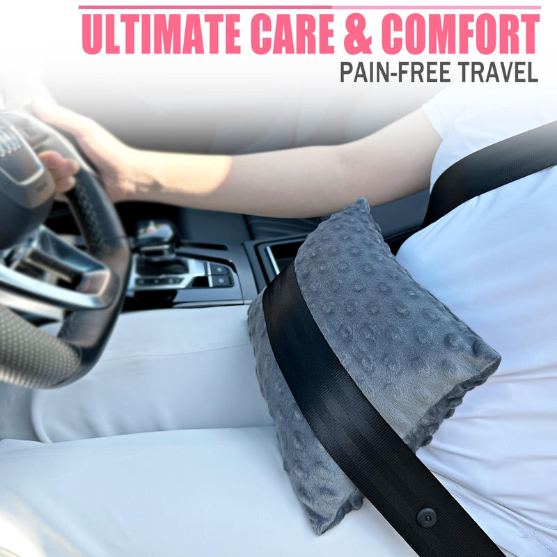 [Australia] - Tiny Hysterectomy Pillow Small Hysterectomy Recovery Must Haves Products Gifts Soft Post Surgery Pillows with Ice Pack Pocket for Abdominal Surgery Cushion Cough Pillow, Minky Dot Dark Gray 