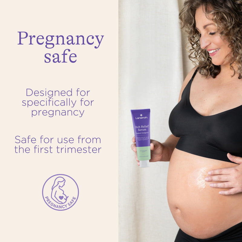 [Australia] - Lansinoh Anti-Itch Serum for Pregnant Moms, Itchy Skin Care, Cream for Pregnancy, Prenatal & Postnatal Skin Care, Safe for First Trimester, Pregnancy Essentials, 4.4 Ounces 
