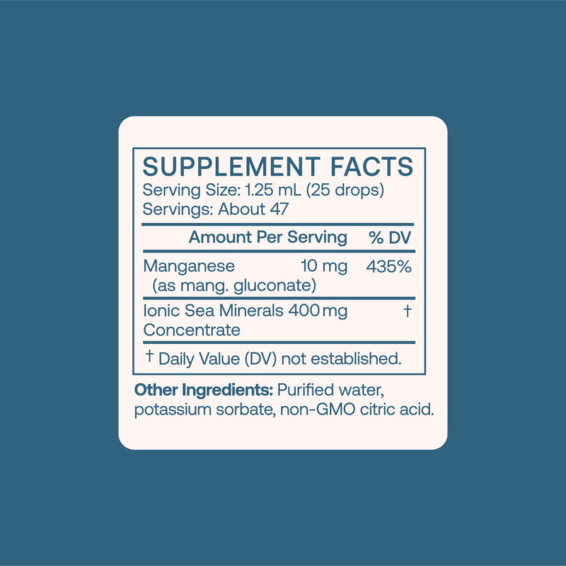 [Australia] - BodyBio - Liquid Manganese for Bone Health, Connective Tissue & Metabolism Support - High Absorption, Pure, Concentrated Manganese Supplement - 2oz 