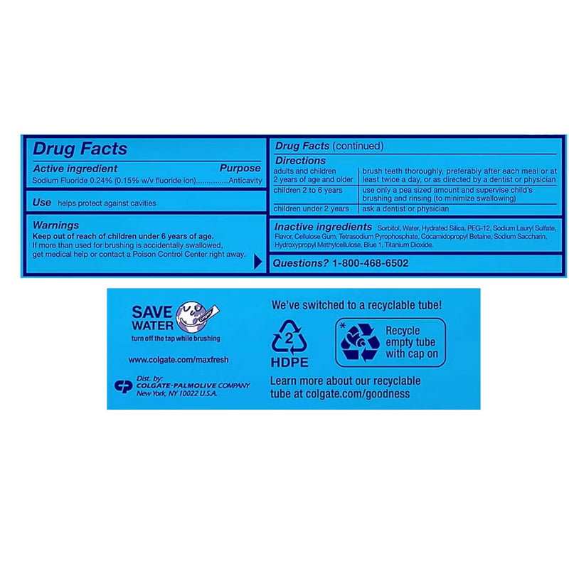 [Australia] - Max Toothpaste with Mini Breath Strips, Cool Mint 3 Large Tubes of 7.3 oz (Total 21.9 oz) Whitening, Fluoride Cavity Protection, Long-Lasting Fresh Breath Bonus Toothpaste Squeezer 7.3 Ounce (Pack of 3) 