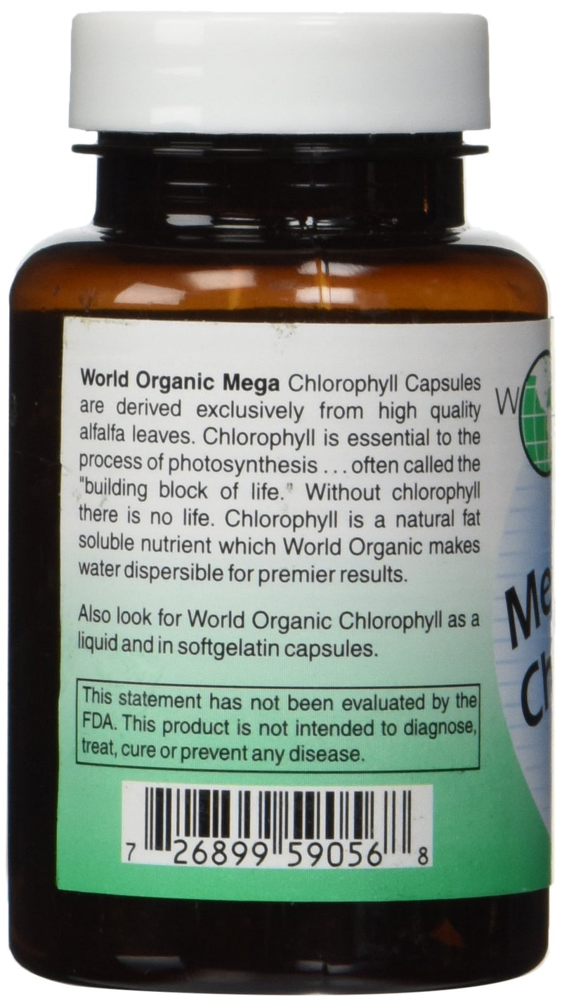 [Australia] - WORLD ORGANIC Chlorophyll 100 mg 60 Capsules, 0.02 Pound 