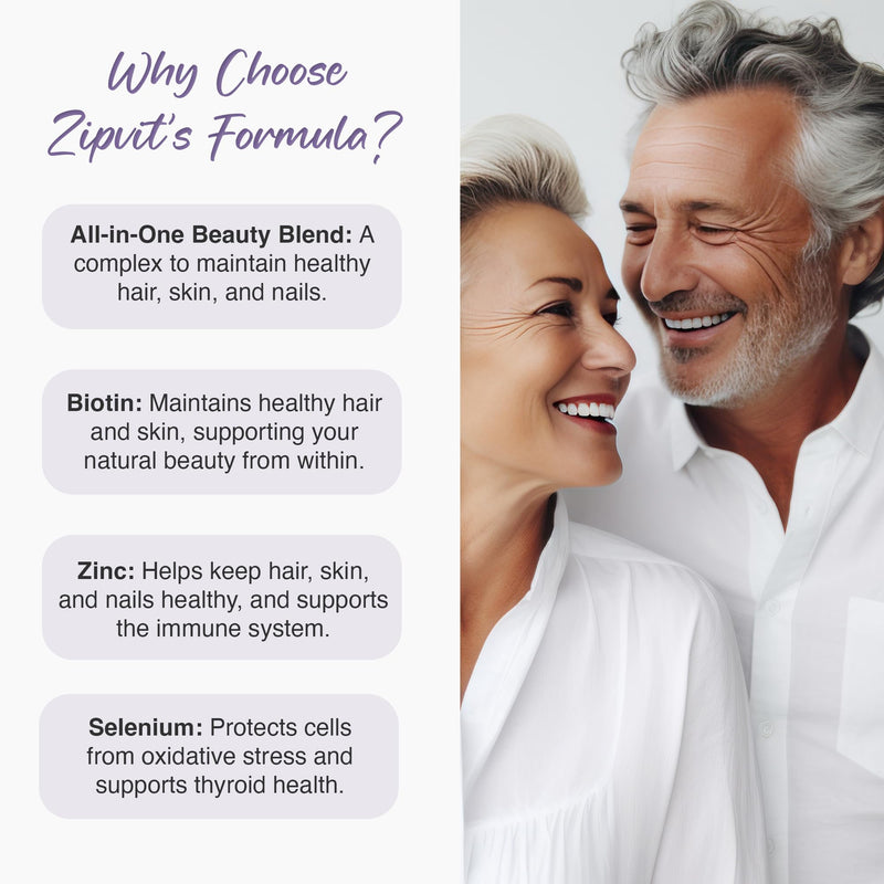 Zipvit Biotin Hair Skin & Nails Complex with Zinc & Selenium 12000mcg, 360 Vegan Tablets, High Strength Biotin for Men and Women 360 Tablets - Jar