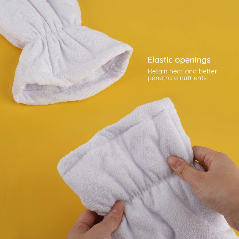 [Australia] - Segbeauty Paraffin Heated SPA Mittens & Foot Liners for Hand Therapy - Thicker Larger Size, Hot Wax Machine Compatible Elastic mitts&booties-Large 