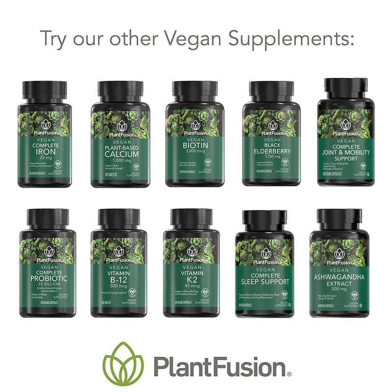 PlantFusion Vegan Vitamin D3 2000IU, Organic Vitamin D3, Sourced from Vitashine Plant Based Lichen, Promotes Immune and Bone Health, 60 Tablets