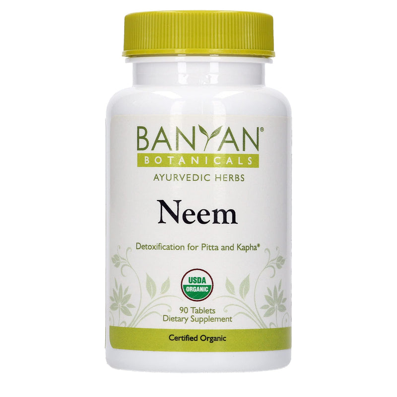 [Australia] - Banyan Botanicals Neem Tablets – Organic Neem Leaf (Azadirachta Indica) – Supports Natural Detoxification, Healthy Skin, and Immune Health* – 90 Tablets – Non-GMO Sustainably Sourced Vegan 