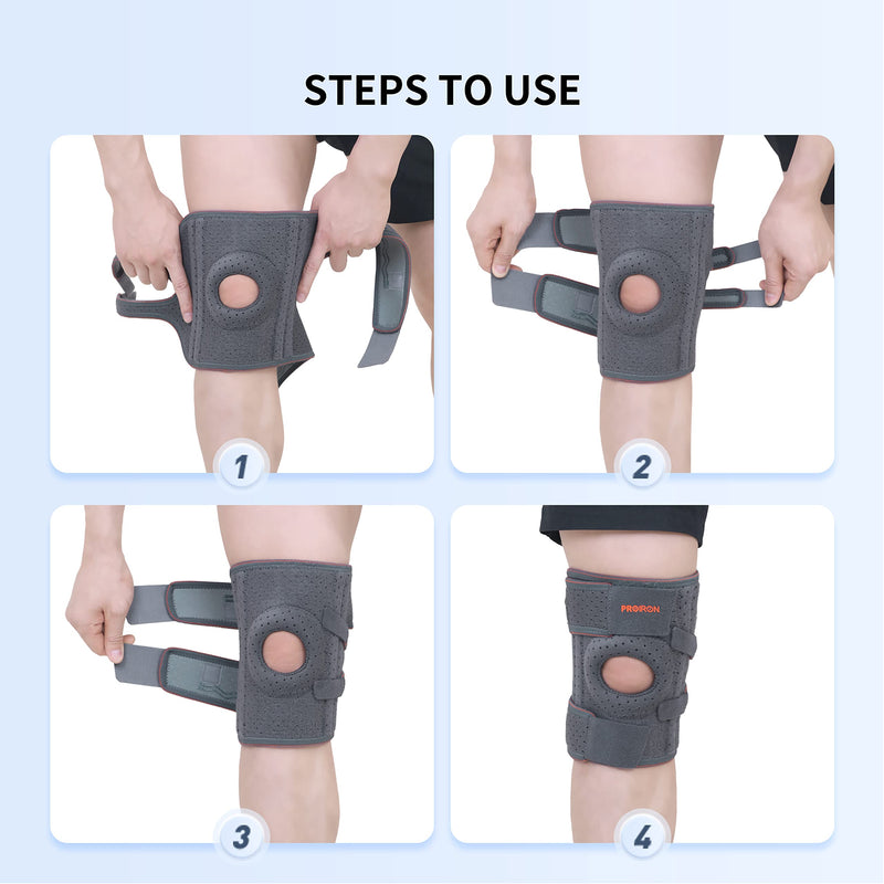 [Australia] - PROIRON knee bandage men/women, knee sleeves, orthopedic knee bandage meniscus, bandage knee sports, knee bandages, knee support knee pain running for sports, running, volleyball 1 piece gray 