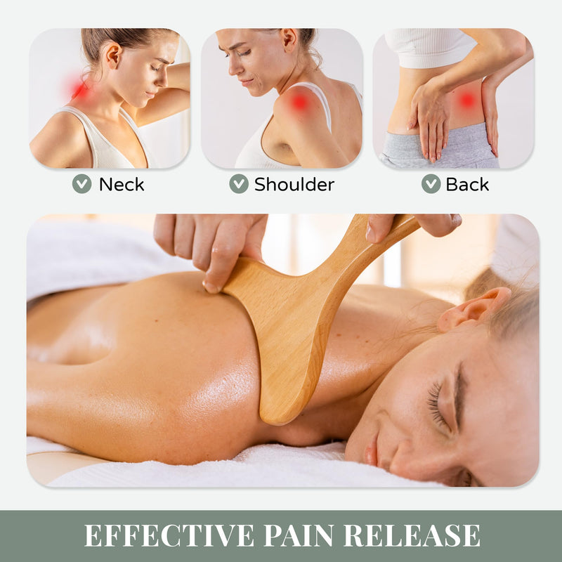 [Australia] - 3 PCS Wood Therapy Massage Tools - Professional Maderoterapia Kit for Body Sculpting, Improving Circulation, and Muscle Relaxation 16.9" 3 