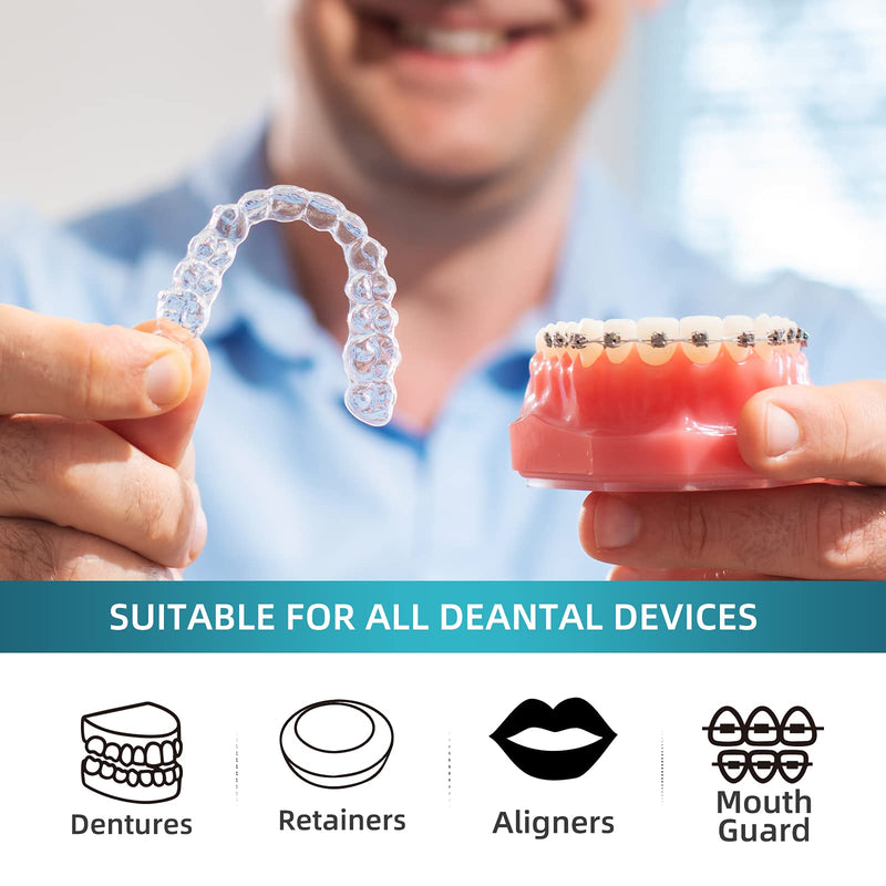 [Australia] - Retainer Cleaner Tablets Invisalign Cleaner Denture Cleaning Tablets,Remove Stains Away,3 Month Nature Supply - Use for Invisible Clear Aligner,Partials Full Dentures,Night Guard,Mouthguard by Y-Kelin Mint 96 Count (Pack of 1) 