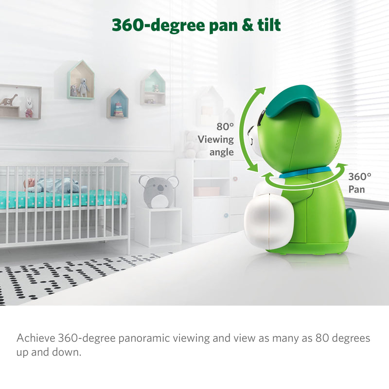 [Australia] - LeapFrog Scout LF2911 Baby Monitor Camera, WiFi Remote Access, 1080p HD 360 ° Pan & Tilt Smart Camera, 2-Way Audio Talk, Night Light, Night Vision, Soothing Sounds, Temp. & Humidity Sensor 