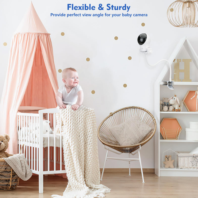 [Australia] - Flexible Baby Monitor Clip Mount Compatible with Infant Optics DXR-8 Pro, Nanit Pro, Owlet, Eufy, HelloBaby, Motorola, Vtimes, Arenti, VTech, Babysense and Other Baby Camera with 1/4 Screw Hole 