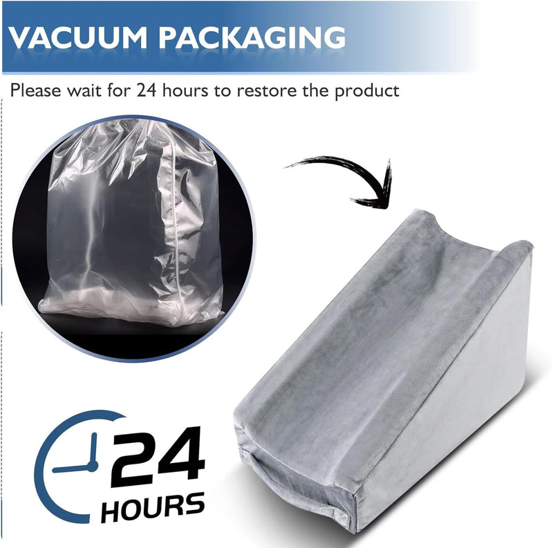 [Australia] - Arm Elevation Pillow, Arm Wedge Elevation Pillow Excellent, Ergonomic Elbow Support Pillow for Sleeping Arm Pads Elbow Pillow with Removable Pillow Case-Grey Grey 