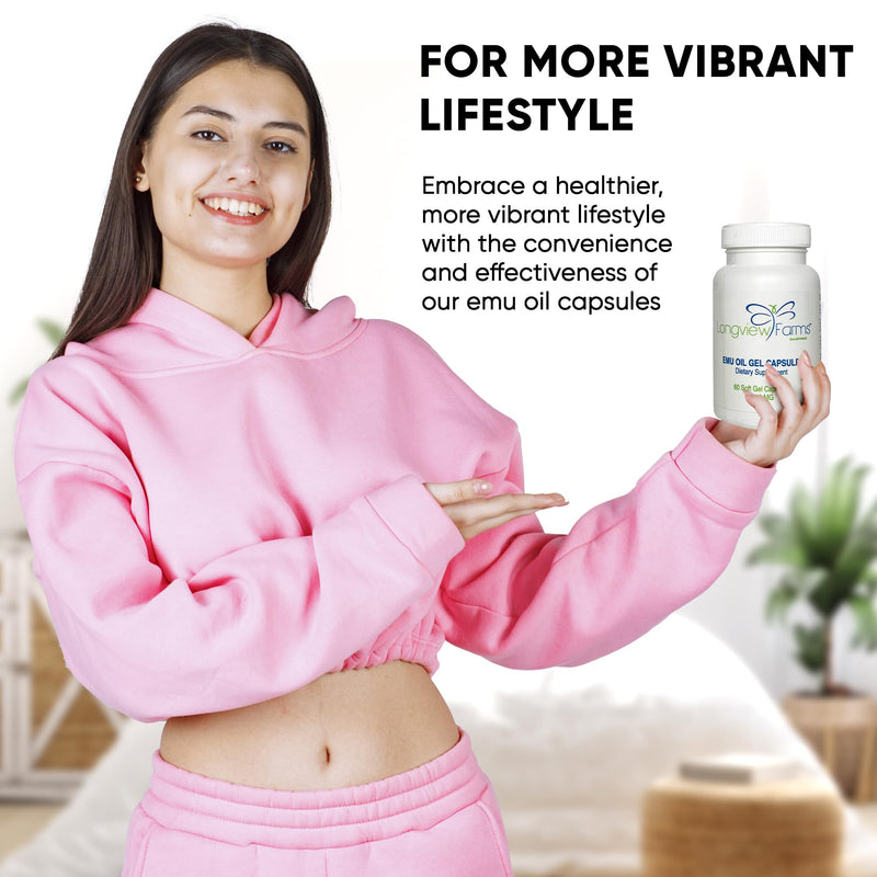 [Australia] - Emu Oil Gel Capsules - Support Your Wellness Journey with Natural Emu Oil Extract- Encapsulated for Easy Consumption and Health Benefits 
