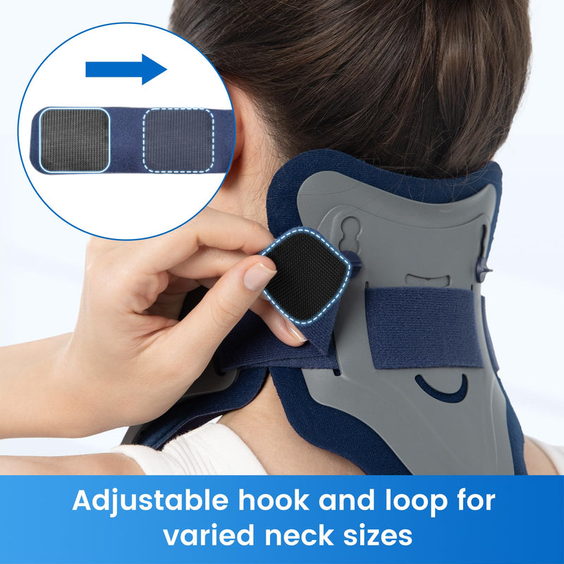[Australia] - Velpeau Neck Brace for Neck Pain and Support, Soft Cotton Pads, Cervical Collar Restricting Cervical Motion, Relieves Discomfort and Spine Pressure (Neck circumference 11.5-16.5", Foam Pads Version) 