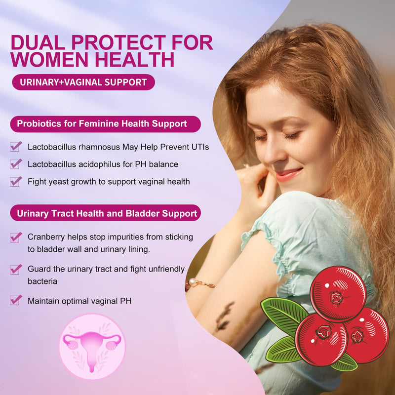 [Australia] - Women's Probiotic,with Cranberry Extract and Organic Prebiotics,90 Billion CFUs,18 Strains,Help for Boost Immune,Digestive, Gut and Women's Health,Gluten Dairy Yeast & Soy Free, 90 Tablets 