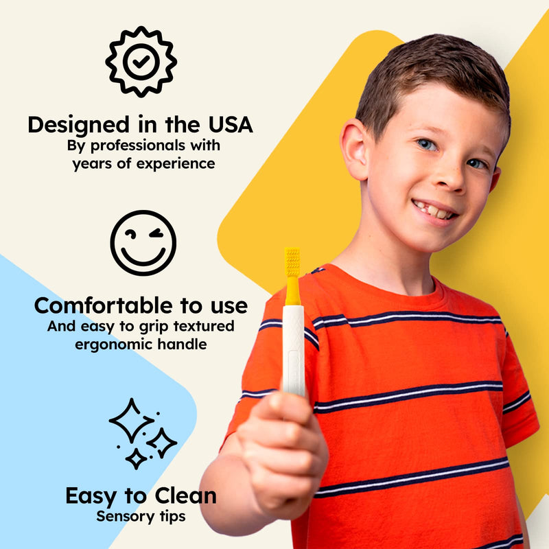 [Australia] - Gafly Therapens Oral Motor Therapy Tools stimulate Speech and Feeding - Chewy Vibe Speech Therapy Toys help Kids with Sensory Needs Chew & Relax - Oral Stimulator Kit includes 4 Tips, Storage Pouch Blue, Red, Green, Yellow 1 Count (Pack of 1) 