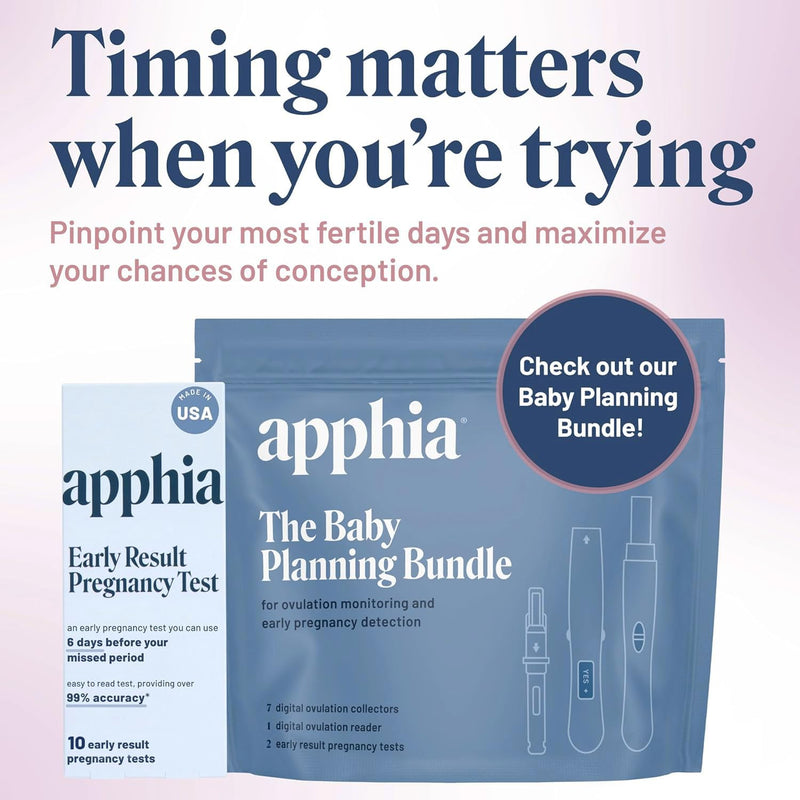 [Australia] - Apphia Early Detection Pregnancy Test (10 Pack) | Midstream Pregnancy Test | hCG Test Strips | Get Results 6 Days Sooner – Made in The USA 