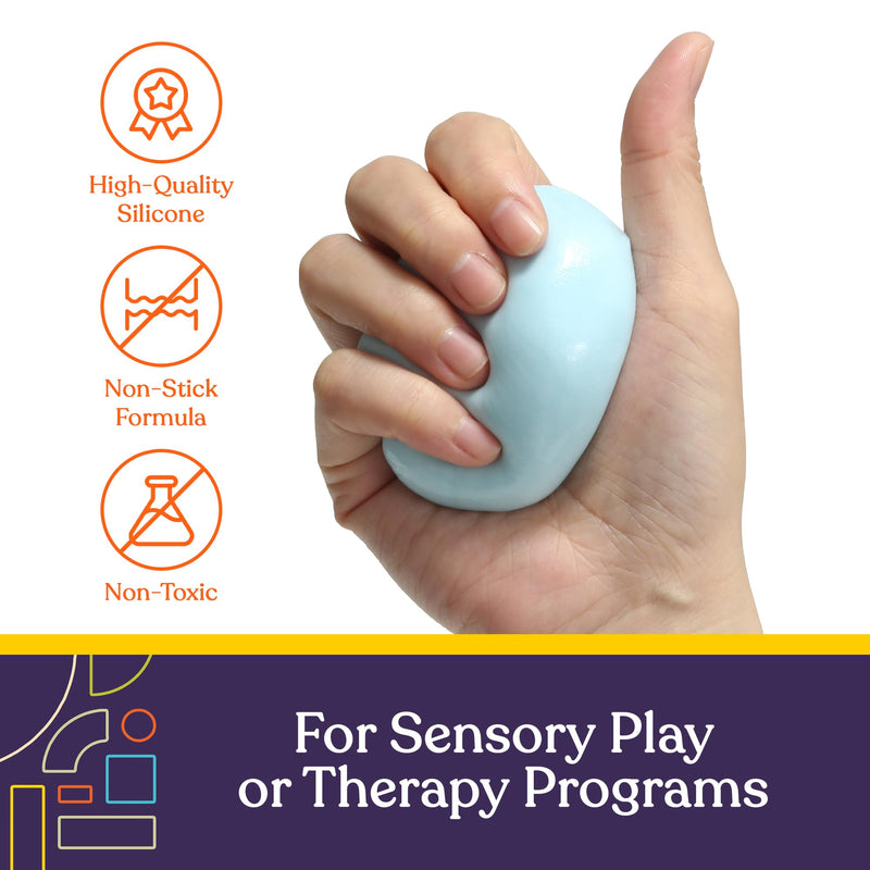 [Australia] - Special Supplies Therapy Putty for Kids and Adults - Resistive Hand Exercise Stress Relief Therapy Putty Kit, Set of 6 Strengths, 3 Ounces of Each Putty - Ocean Colors 