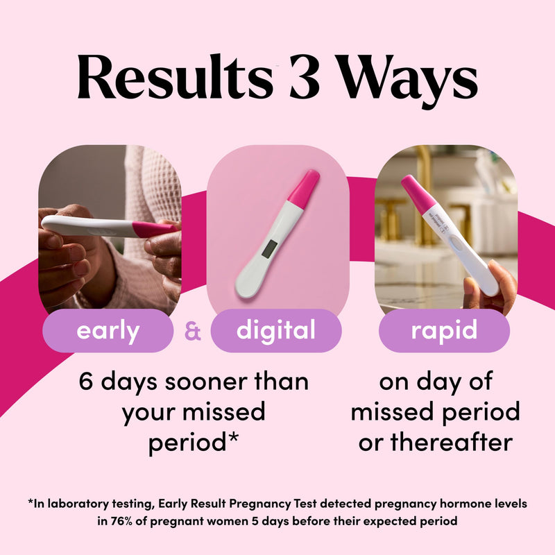 First Response Triple Check Pregnancy Test 3 ct. | Early Result Test, Digital Pregnancy Test, Rapid Result Test, Over 99% Accurate*