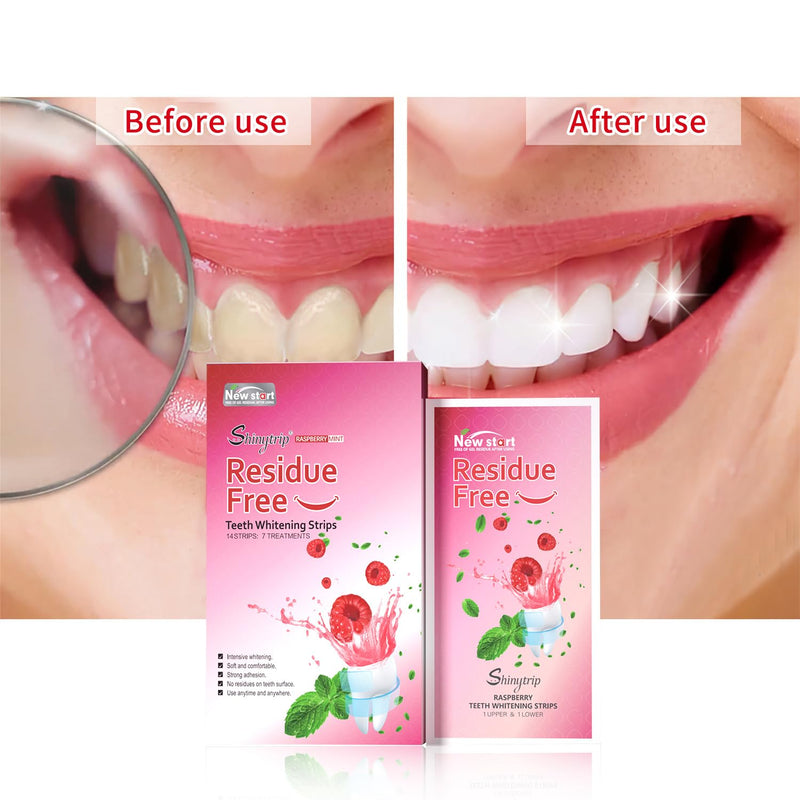 [Australia] - Teeth Whitening Strips for Sensitive Teeth - Results in 7 Days, Rave Reviews, Professional, 7 Non-Slip Strips Whitestrip Stains Remover for Coffee, Wine, Tobacco, Smoking 14 Count (Pack of 1) 