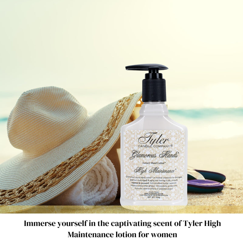 [Australia] - Worldwide Nutrition Bundle: Tyler High Maintenance Hand Lotion - Scented and Small Hand Cream For Dry Hands - 8 Oz Travel Size Luxury Hand Moisturizer and Multi-Purpose Key Chain 8 Fl Oz (Pack of 1) 
