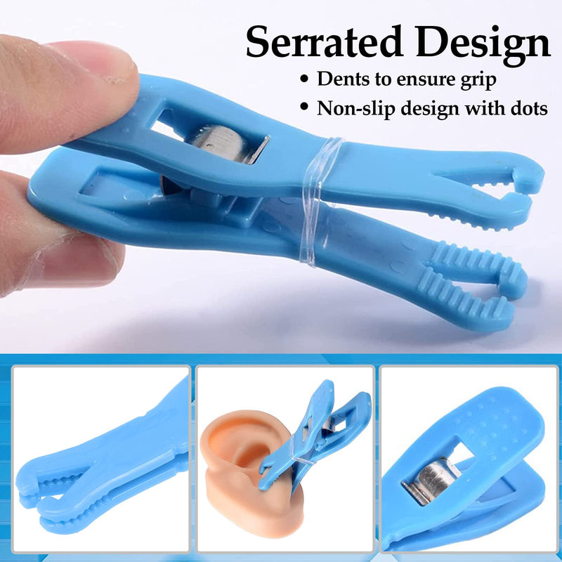 [Australia] - Body Piercing Clamps Tool - Usiriy 25PCS Disposable Triangle Body Piercing Needle Slot Forcep Clamp Piercing Clip Puncture Hemostatic Forceps Ear Nose Lip Navel Piercing Supplies Blue Plier (Triangle) Piercing Clamps 25pcs 