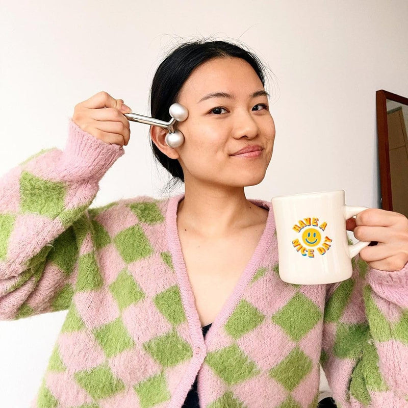 Mei Apothecary Face Roller Skin Care Tool | SKINSCULPT Face Massager Tool | Natural, Non-Toxic Sculpting Tool for All Skin Types | Relieves Facial Tension & Rejuvenates Skin Stainless