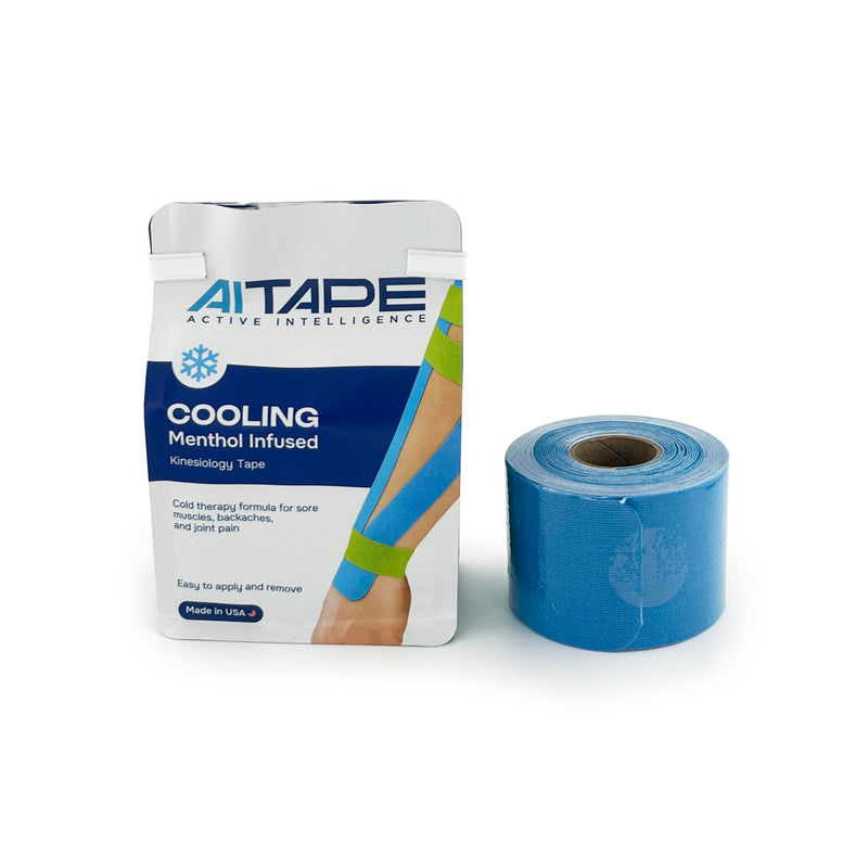 AI Tape Cooling Menthol Infused – Flexible Kinesiology Tape with Menthol | Precut Athletic Strips for Active Support & Comfort – 20 Strips
