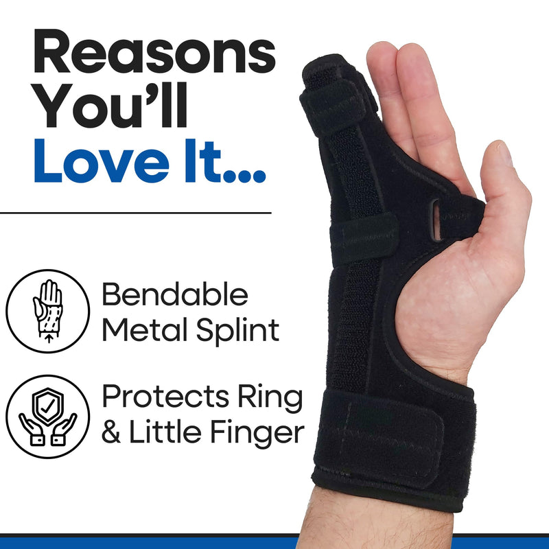 Metacarpal Finger Splint Hand Brace | Little Pinky Finger Splint For Boxer Fractures l Broken Ring or Hands Cast |Trigger Immobilizer Straightener l Ulnar Gutter Support | Boxer Brace | RIGHT S/M Small/Medium (Pack of 1)