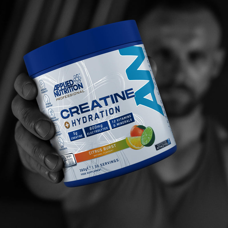 Applied Nutrition Creatine + Hydration Powder | Creatine Monohydrate, Electrolytes & Vitamins for Recovery & Hydration | Berry Slush | Informed-Sport Certified | 360g | 30 Servings 30 Servings (Pack of 1)