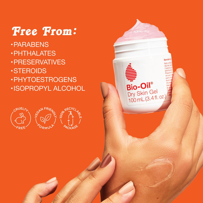 Bio-Oil Dry Skin Gel Moisturizer, Vitamin B3, Face & Body, 6.7 fl oz | Non-Comedogenic, Fast-Absorbing Gel, Sensitive & Dry Skin, Essential Oils, Hydrates Face and Body, Dermatologist Tested 6.7 Fl Oz (Pack of 1)