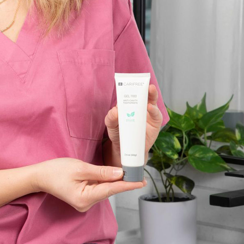 CariFree Gel 1100 (Mint) Anti-Cavity Fluoride Toothpaste with Nano Hydroxyapatite, Cavity Prevention and Enamel Protection, Dentist Recommended for Kids and Adults, 2.40 oz. Mint 2.4 Ounce (Pack of 1)