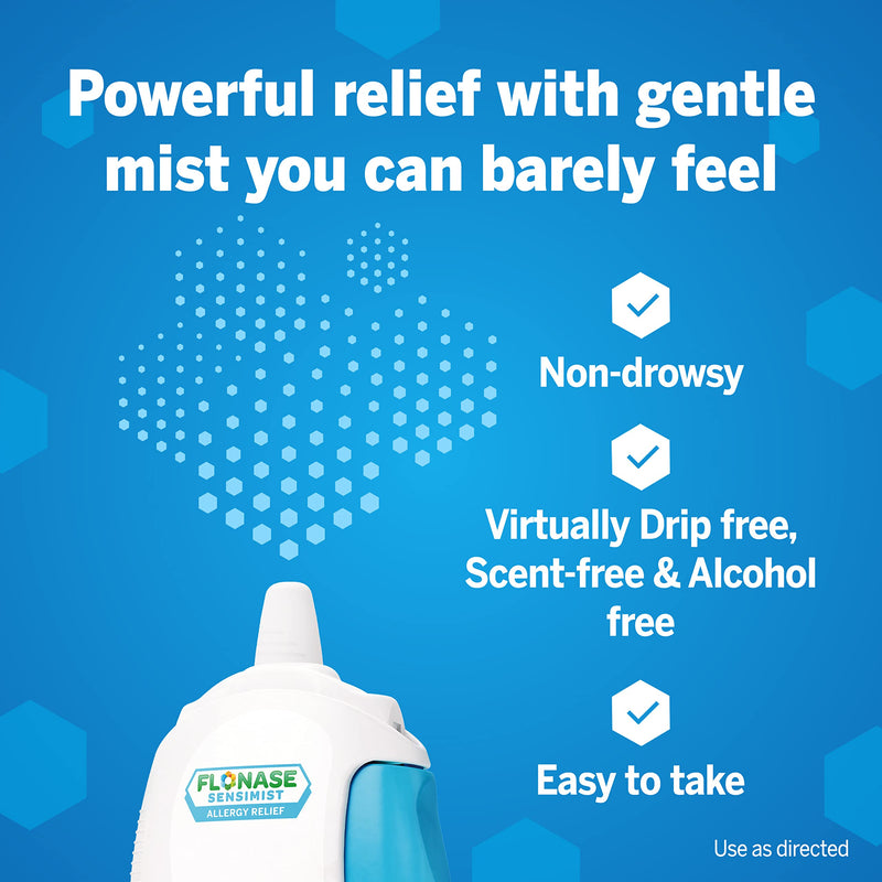 [Australia] - Flonase Sensimist Allergy Relief Nasal Spray for Non-Drowsy, 24-Hour Multi-Symptom Allergy Relief – 120 Sprays (Pack of 2) 
