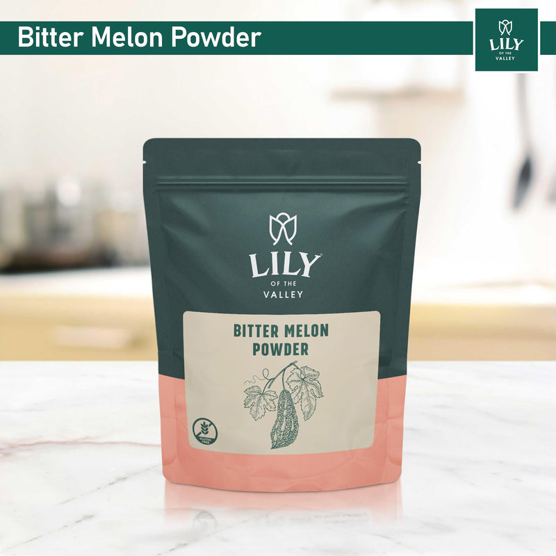 [Australia] - Lily of the Valley Bitter Melon Powder (Karela Powder) - Ideal for Smoothies & Shakes - Momordica Charantia - Healthy Lifestyle - Vegan & Gluten-Free - Resealable Pouch (8oz, 226g) 8 Ounce (Pack of 1) 