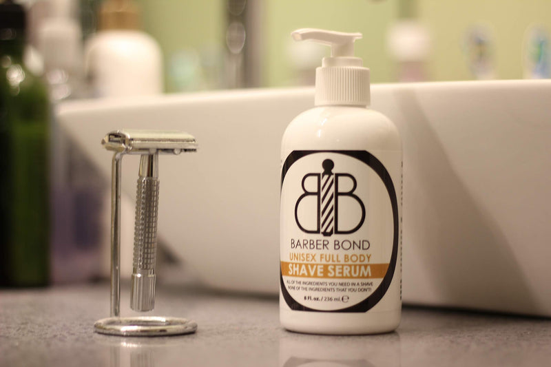 [Australia] - Barber Bond® Premium Unisex Full Body Shave Serum (8oz) Clear Shave Gel 8 Fl Oz (Pack of 1) 