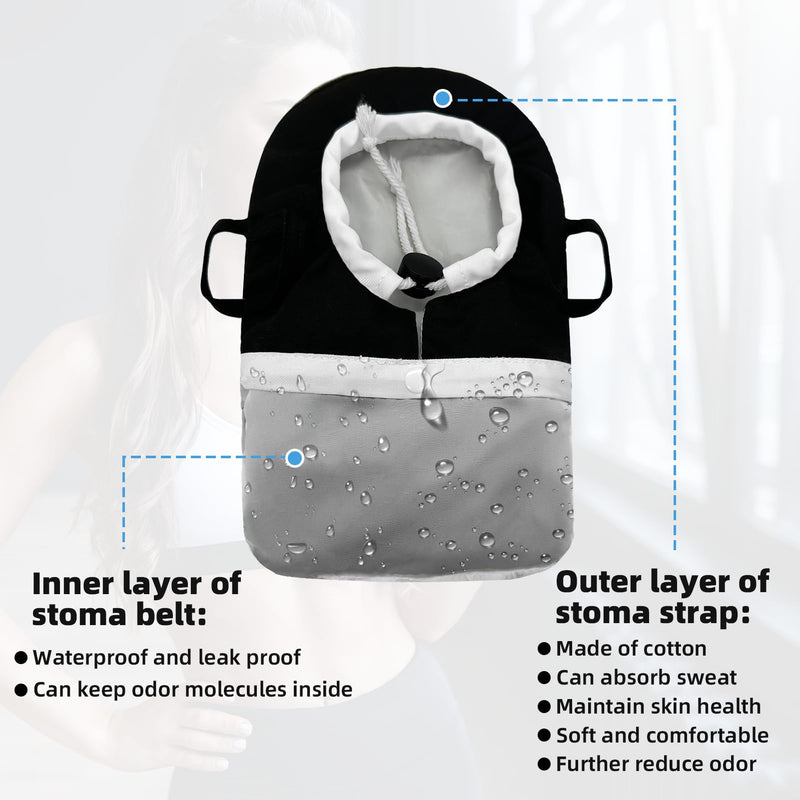 [Australia] - Ostomy Bag Covers, Ostomy Belt for Men & Women, Liner Waterproof Colostomy Bag Covers Ostomy Supplies Black 