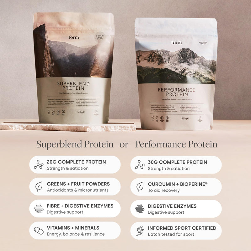 Form Superblend - Vegan Protein Powder, 20g Plant Protein (Vanilla) Vanilla 13 Servings (Pack of 1)