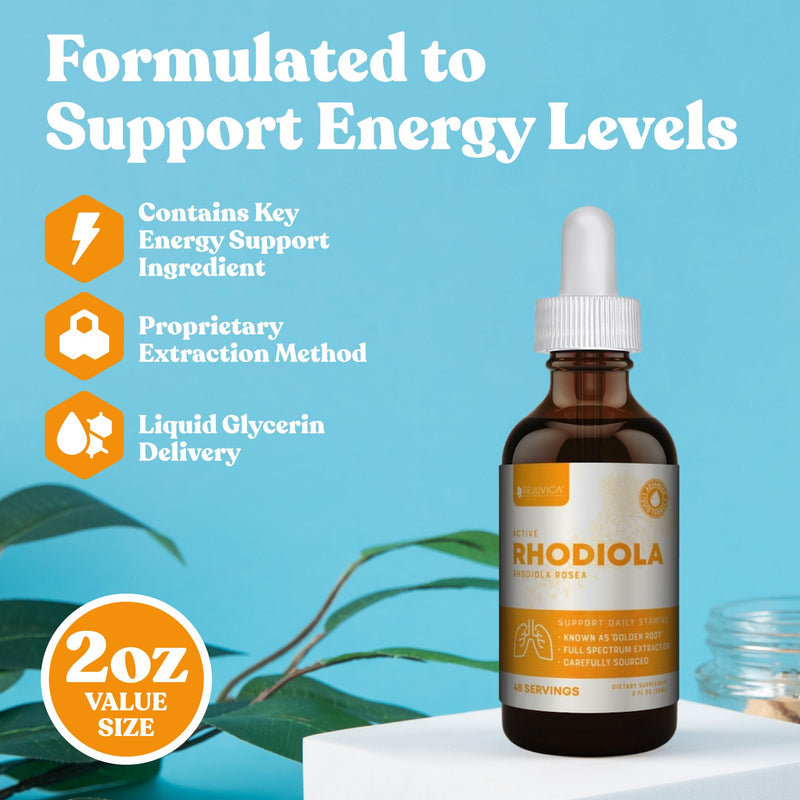 [Australia] - Active Rhodiola - Rhodiola Root Extract with Natural Rosavins - Liquid Delivery for Better Absorption - Supports Energy & Stress 