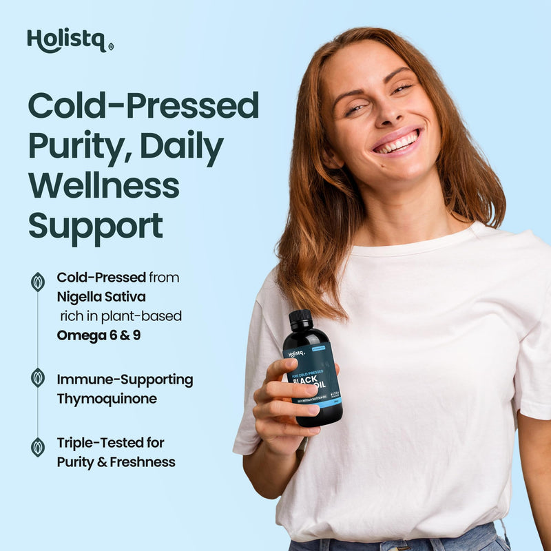 Black Seed Oil, Organic Cold Pressed Liquid, 250 mL | Non-GMO & Vegan, Nigella Sativa, Concentrated Thymoquinone, Omega 3-6-9, Adult & Kids Wellness Support 8.5 Fl Oz (Pack of 1)