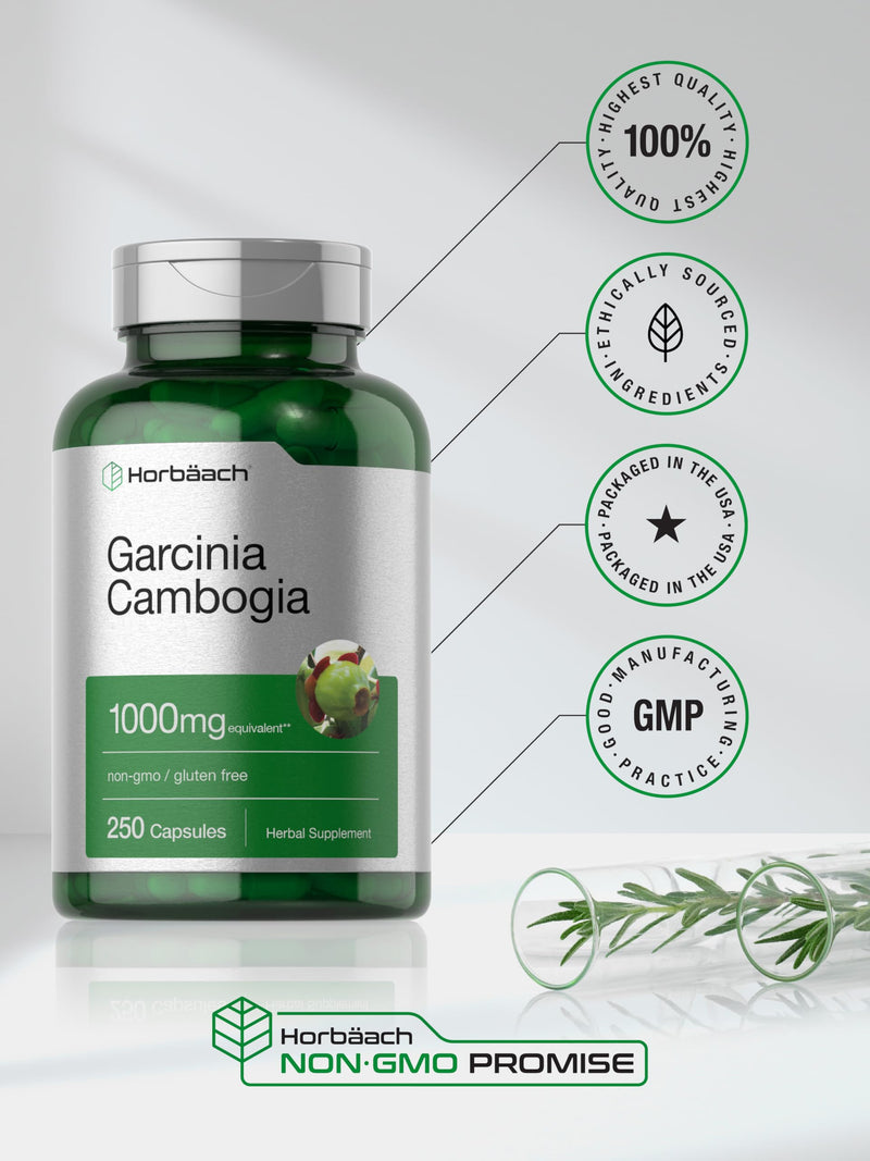 [Australia] - Horbaach Garcinia Cambogia Extract Pills | 1000mg | 250 Capsules | Herbal Extract Supplement | Non-GMO, Gluten Free 