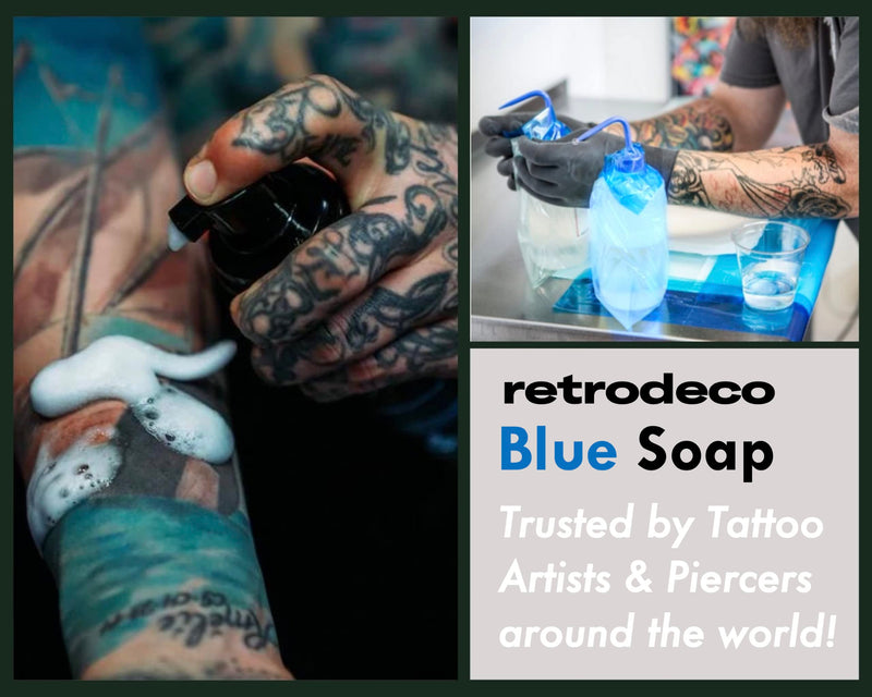 [Australia] - Ultra Concentrated 16.9oz Tincture of Blue Tattoo Soap USP: Makes 1.3 Gallons of Blue Soap with XL 16.9oz Squeeze Bottle For Skin and Piercings, Better Than Green Soap 16.9 Fl Oz (Pack of 1) 