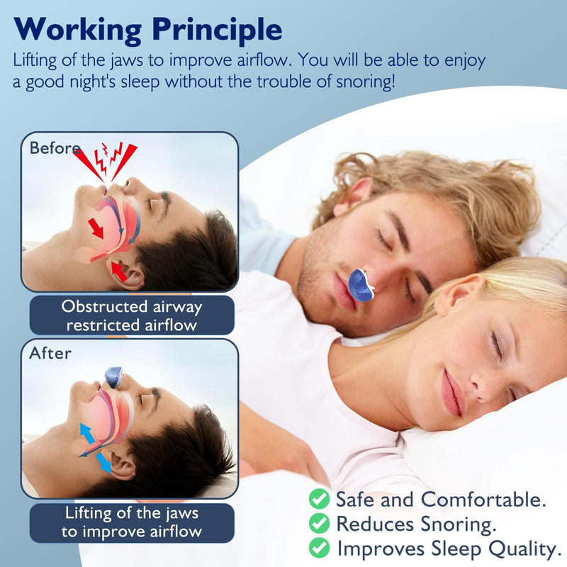 [Australia] - Anti Snoring Devices, Double Vortex Anti Snoring Device, Snoring Solution, Adjustable Wind Speed, Suitable for All Nose Shapes, Stop Snoring Suitable for Men and Women, Blue 