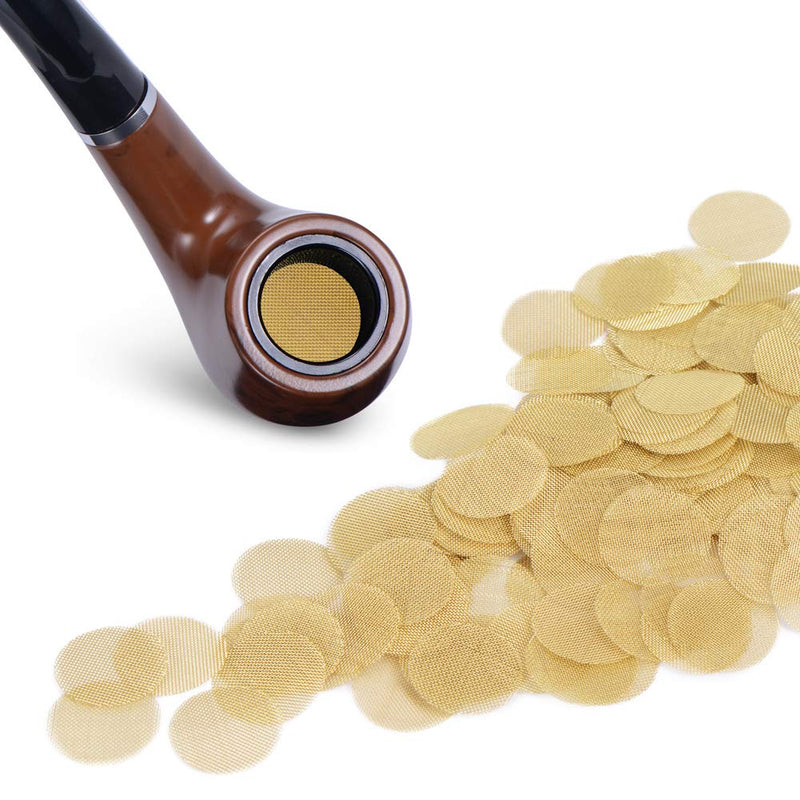 [Australia] - 200 Pieces Brass Pipe Screens, 100% Brass Pipe Screens 0.75 Inch with Metal Storage Box (3/4 inch) 0.75 Inch (Pack of 200) 