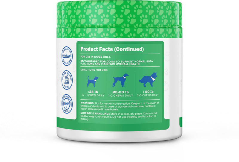 Nutricost Pets Multi-Functional Active & Healthy Lifestyle Support Soft Chews for Dogs (Beef Flavor) 60 Soft Chews - PawsPlanet Australia