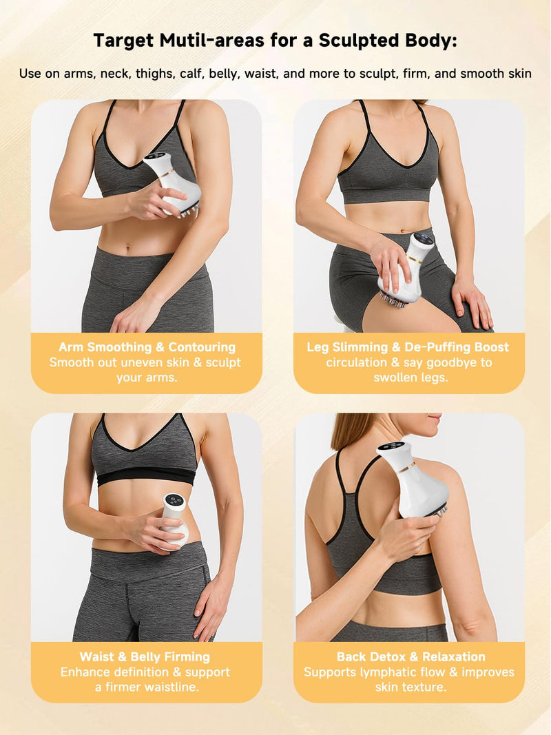 [Australia] - Body Sculpting Machine, Lymphatic Drainage Massager & Anti Cellulite Massage Tool, Helps Reduce Stretch Marks & Cellulite, Pain Relief Devices for Sciatica Nerve, Legs, Arms, Hip, Muscle & Lower Back 