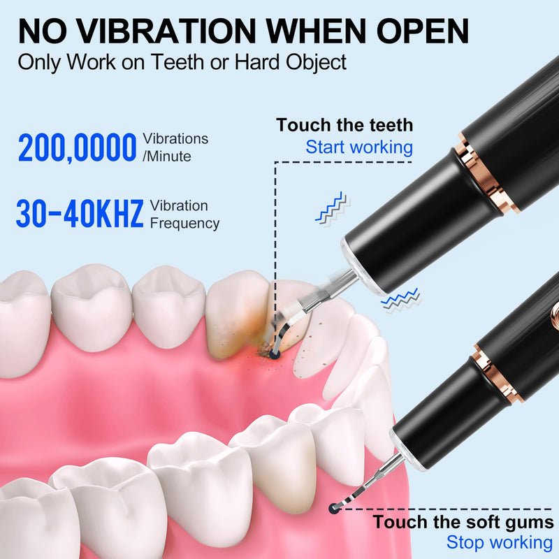 [Australia] - Plaque Remover for Teeth, Tartar Remover for Teeth Cleaning with 4 Replaceable Heads and 3 Adjustable Modes, Rechargeable Teeth Cleaning Plaque Remover for Home 